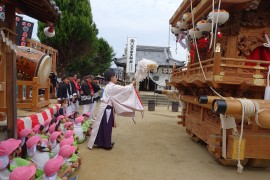 太子田神社の秋祭りの様子