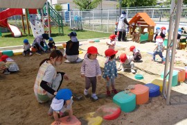 毎日園庭で遊んでいるよ！