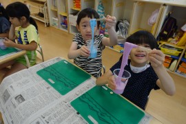 スライム作りをしました。（５歳児きく組）
