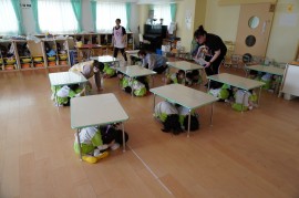 避難訓練の様子