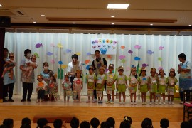 8月うまれのお誕生会の様子
