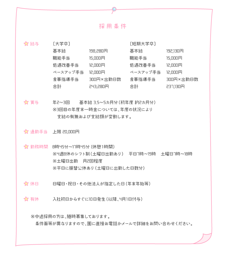 採用条件